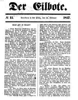 Der Eilbote Samstag 21. Februar 1857