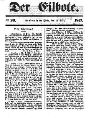 Der Eilbote Donnerstag 12. März 1857