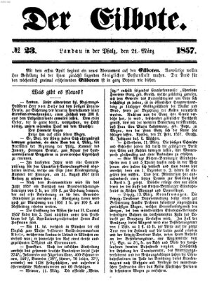 Der Eilbote Samstag 21. März 1857