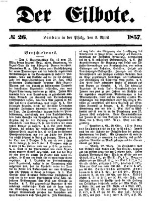 Der Eilbote Donnerstag 2. April 1857