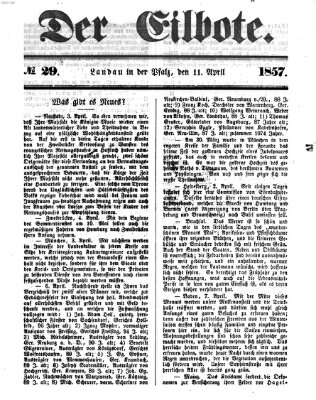 Der Eilbote Samstag 11. April 1857