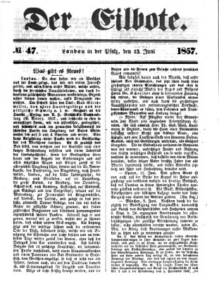 Der Eilbote Samstag 13. Juni 1857