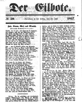 Der Eilbote Samstag 25. Juli 1857