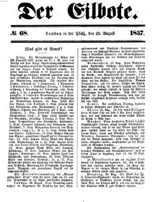 Der Eilbote Samstag 29. August 1857