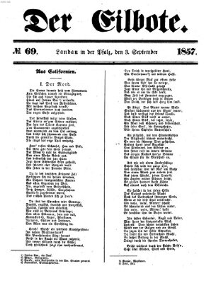 Der Eilbote Donnerstag 3. September 1857