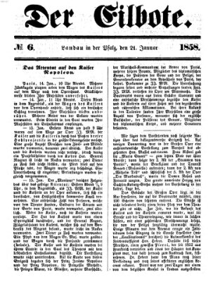 Der Eilbote Donnerstag 21. Januar 1858