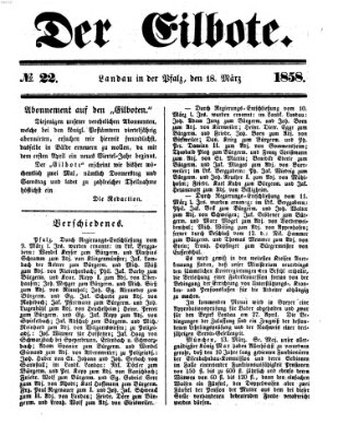 Der Eilbote Donnerstag 18. März 1858