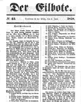 Der Eilbote Mittwoch 2. Juni 1858