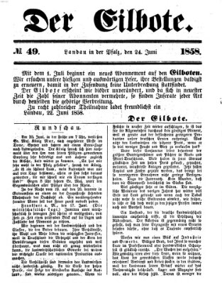 Der Eilbote Donnerstag 24. Juni 1858