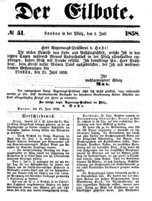 Der Eilbote Donnerstag 1. Juli 1858