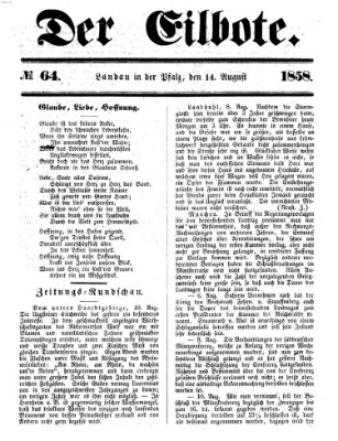 Der Eilbote Samstag 14. August 1858