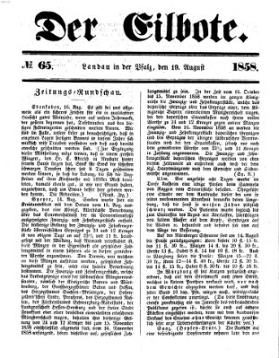 Der Eilbote Donnerstag 19. August 1858