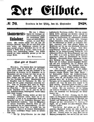 Der Eilbote Samstag 25. September 1858