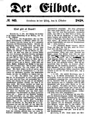 Der Eilbote Samstag 9. Oktober 1858