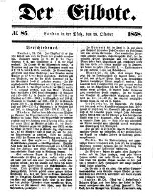 Der Eilbote Donnerstag 28. Oktober 1858