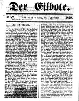 Der Eilbote Donnerstag 4. November 1858