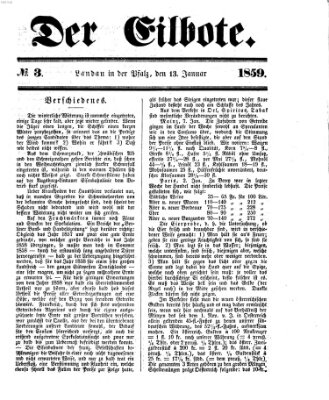 Der Eilbote Donnerstag 13. Januar 1859