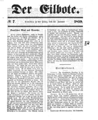 Der Eilbote Donnerstag 27. Januar 1859