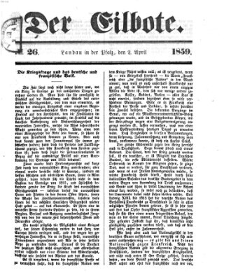 Der Eilbote Samstag 2. April 1859