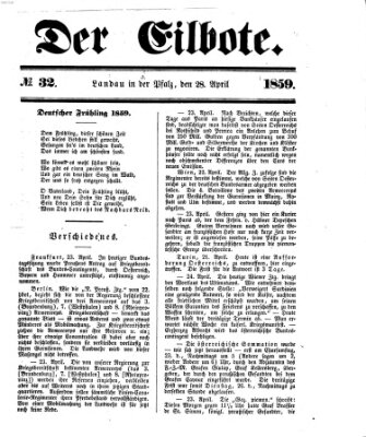 Der Eilbote Donnerstag 28. April 1859