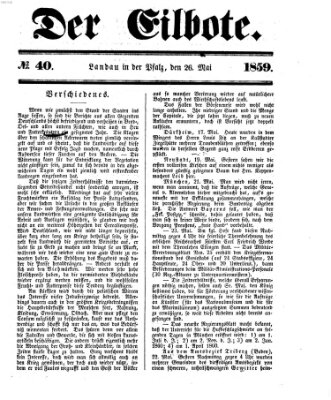 Der Eilbote Donnerstag 26. Mai 1859