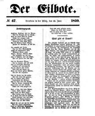 Der Eilbote Samstag 18. Juni 1859