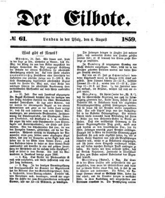 Der Eilbote Samstag 6. August 1859