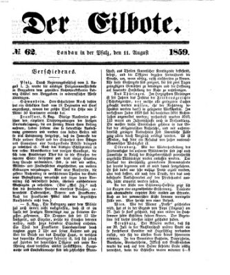 Der Eilbote Donnerstag 11. August 1859