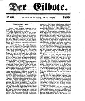 Der Eilbote Donnerstag 25. August 1859