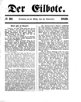 Der Eilbote Samstag 19. November 1859