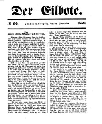 Der Eilbote Donnerstag 24. November 1859