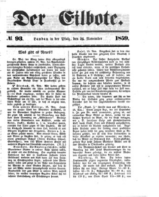 Der Eilbote Samstag 26. November 1859