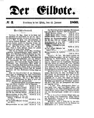 Der Eilbote Donnerstag 12. Januar 1860