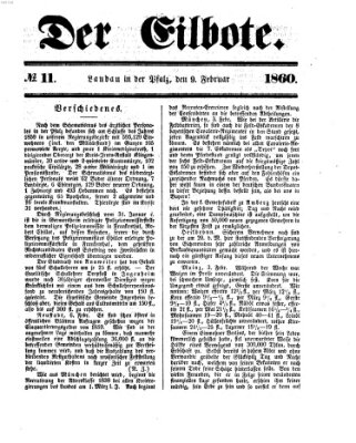 Der Eilbote Donnerstag 9. Februar 1860