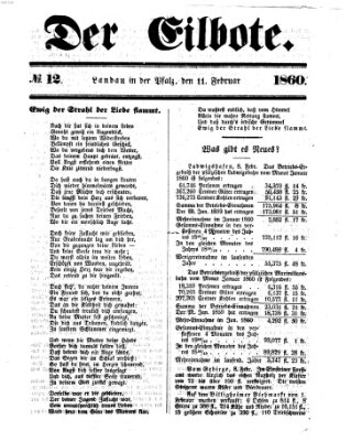 Der Eilbote Samstag 11. Februar 1860