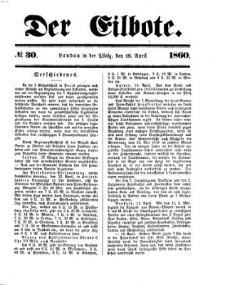 Der Eilbote Donnerstag 19. April 1860