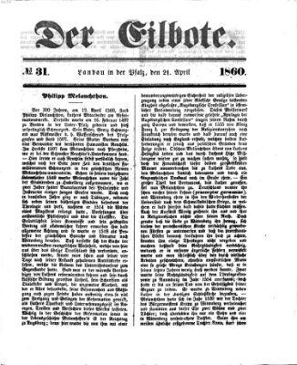 Der Eilbote Samstag 21. April 1860