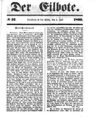 Der Eilbote Donnerstag 5. Juli 1860