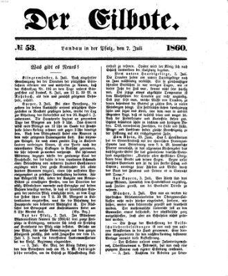 Der Eilbote Samstag 7. Juli 1860