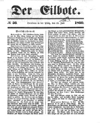 Der Eilbote Donnerstag 19. Juli 1860