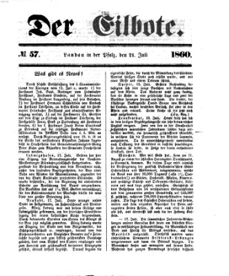 Der Eilbote Samstag 21. Juli 1860