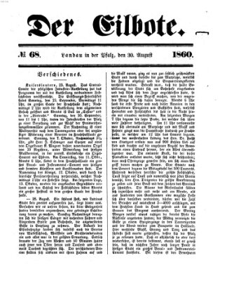 Der Eilbote Donnerstag 30. August 1860