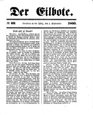 Der Eilbote Samstag 1. September 1860