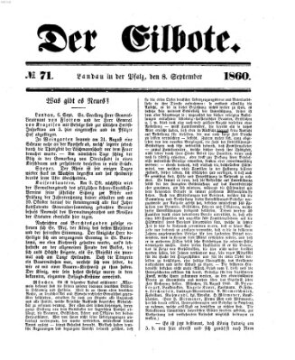 Der Eilbote Samstag 8. September 1860