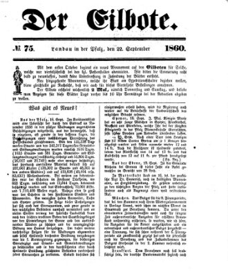 Der Eilbote Samstag 22. September 1860