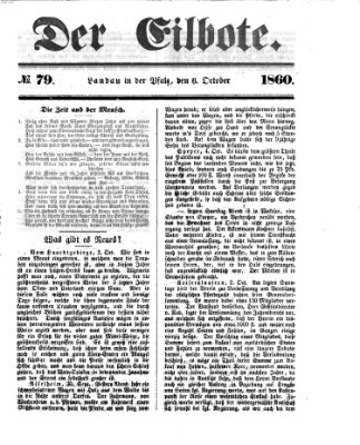 Der Eilbote Samstag 6. Oktober 1860