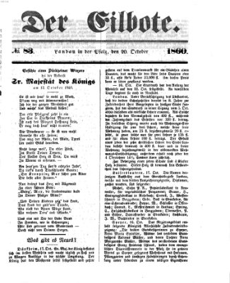 Der Eilbote Samstag 20. Oktober 1860