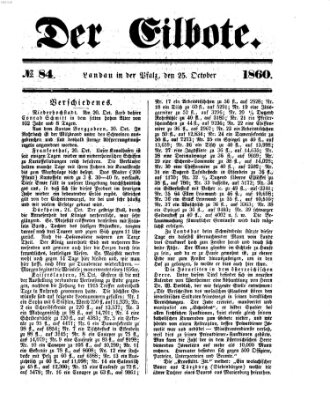 Der Eilbote Donnerstag 25. Oktober 1860