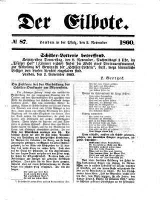 Der Eilbote Samstag 3. November 1860