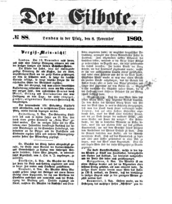 Der Eilbote Donnerstag 8. November 1860